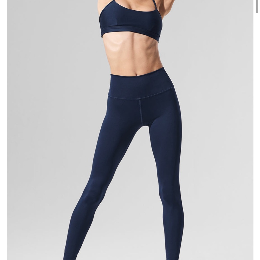 Navy Alo airlift intrigue leggings 7/8 xs